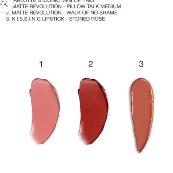 NIB Charlotte Tilbury Bundle - Beauty Light Wand and Iconic Mini Lip Trio